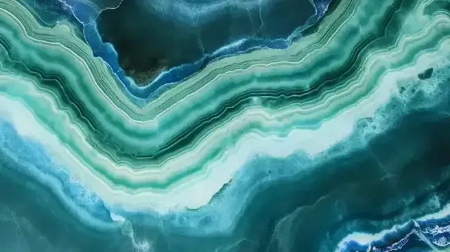 Abstract teal and green agate gemstone texture.