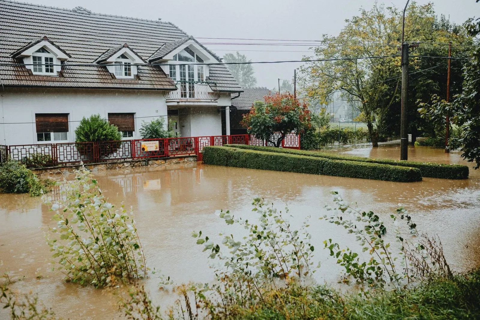 House flooded by rainwater, water damage claim denied.