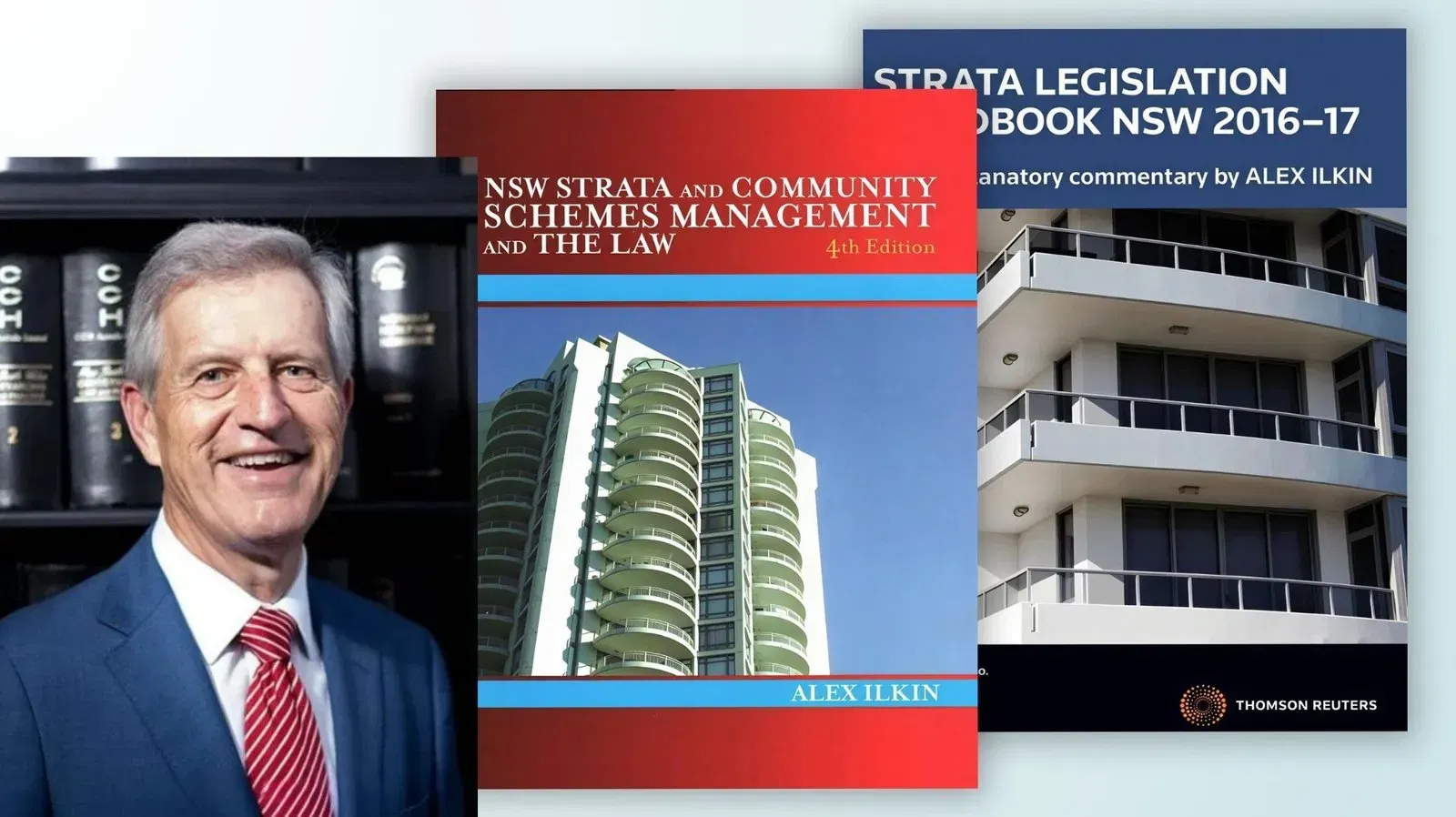 Alex Ilkin with NSW Strata and Community Schemes Management and Strata Legislation Book