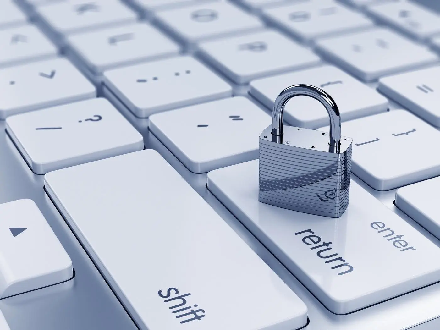 Padlock on keyboard's 